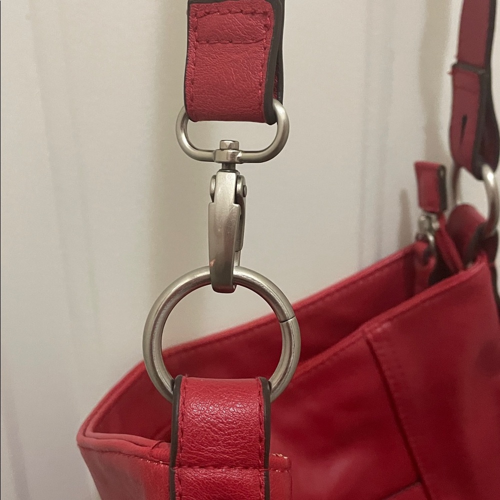 INTERNATIONAL CONCEPTS: Chic Red non-Leather Shoulder Bag”MINOR WEAR/TEAR” - Picture 5 of 10